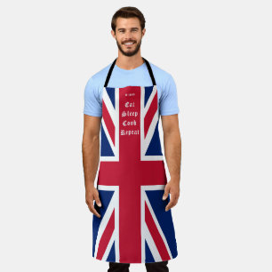 Fun Union Jack Custom Name Apron Schort