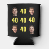 Fun Unique 40th Birthday 2 Photo Cool Retro Blikjeskoeler (Voorkant)