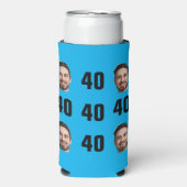 Fun Unique 40th Birthday Photo Cool Retro (Seltzer Voorkant)