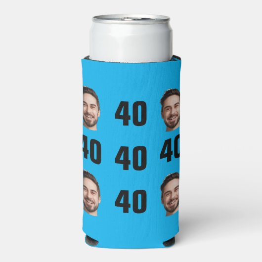 Fun Unique 40th Birthday Photo Cool Retro (Seltzer Voorkant)