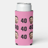 Fun Unique 40th Birthday Photo Cool Retro (Seltzer Voorkant)