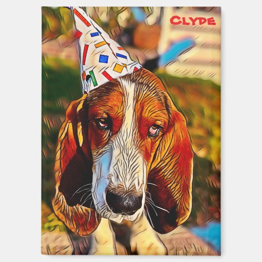 Fun Unique Custom Clyde Dog  Magneet (Voorkant)