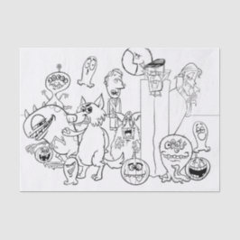 FUN UNIQUE HALLOWEEN MONSTER Tissue Paper Tissuepapier