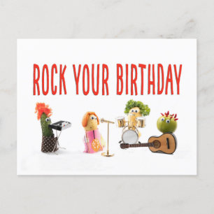 Fun unique mignon carte postale d'anniversaire pou