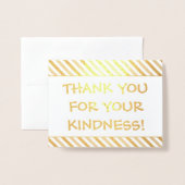 Fun & Upbeat "MERCI FOR Your KINDNESS!" Carte (Devant avec enveloppe)