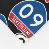Fun US Highway Signs Random Pattern Fleece Deken (Hoek)