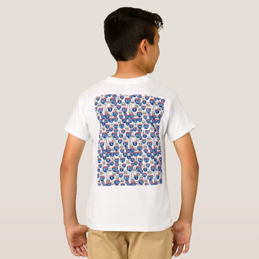 Fun US Highway Signs Random Pattern T-shirt (Achterkant volledig)