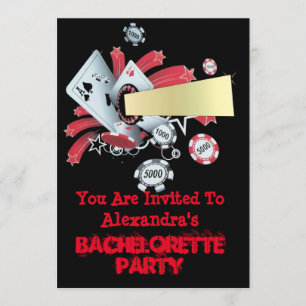 Fun Vegas poker casino chip bachelorette party Kaart