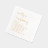 Fun vertelt over de moderne Passen getrouwd Folie Servetten (Links)