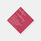 Fun vertelt over de moderne Passen getrouwd Servet (Hoek)