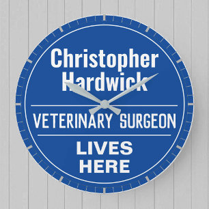 Fun Veterinary Surgeon Wall Plaque Style Grote Klok