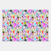 Fun Vibrant Pattern of Vraag Marks Inpakpapier Vel (Voorkant 3)