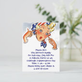 Fun Vintage Postcard Invitation 4 juillet fête (Debout devant)