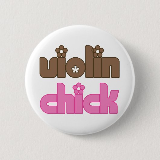 Fun Violin Chick Button (Voorkant)