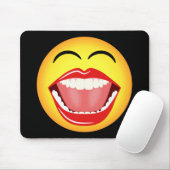 Fun Visage amusant Jaune Mousepad Tapis de souris (Avec souris)