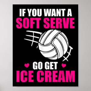 Fun Volleyball als je een zachte serve wilt, haal  Poster