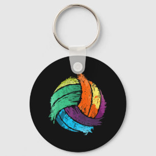 Fun Volleyball Art voor jongens meisjes Volleyball Sleutelhanger