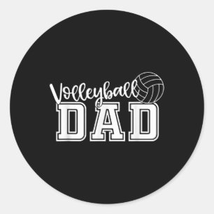 Fun Volleyball Dad Volleyball Father Player Lover Ronde Sticker