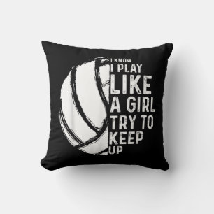 Fun Volleyball Design Girls Women Youth Teen Sport Kussen