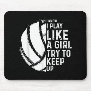 Fun Volleyball Design Girls Women Youth Teen Sport Muismat