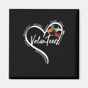 Fun Volunteer Graphic T - shirts Topjes Terug naar Magneet