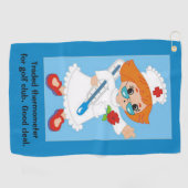 Fun voor Gepensioneerde Zuster die van Golf houdt Golfhanddoek (Horizontaal)