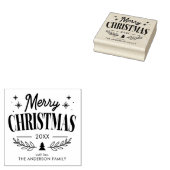 Fun voor "pretkerst" 	rubberstempel (Gestempeld)