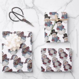 Fun voor snowman-/sneeuwwerkpapier inpakpapier vel