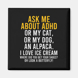 Fun Vraag me naar Adhd Autism Mental Health Awaren Magneet