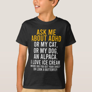 Fun Vraag me naar Adhd Autism Mental Health Awaren T-shirt