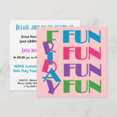 Fun Vrijdag Sleepover of Slumber Teen Birthday Kaart (Voorkant / Achterkant)