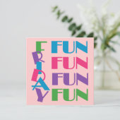 Fun Vrijdag Sleepover of Slumber Teen Birthday Kaart (Staand voorkant)