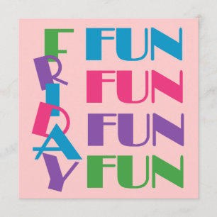 Fun Vrijdag Sleepover of Slumber Teen Birthday Kaart