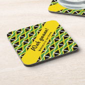 Fun WAH GWAAN Jamaica Flag Bier Onderzetter (Linkerzijde)