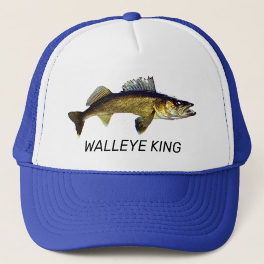 Fun "Walleye King" Trucker Hat Pet (Voorkant)