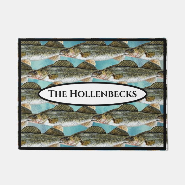 Fun Walleye Pike Fish Pattern Deurmat (Voorkant)