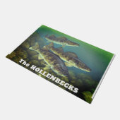 Fun Walleye Pike Fish Pattern Doormat Deurmat (Schuin)