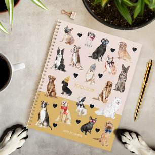 Fun Watercolor Chien Chien Chiot Motif Personnalis