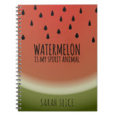 Fun Watermelon Is My Spirit Animal Fruity Carnet (Devant)