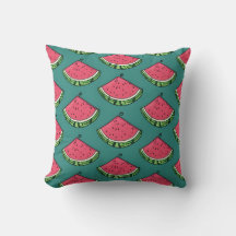 Fun Watermelon Slice Pattern Sierkussen