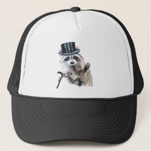 Fun Waterverf neergedrukt Raccu Trucker Pet