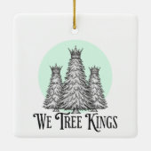 Fun We Three Kings Pun Christmas Tree ornament (Achterkant)