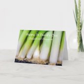 Fun Welsh Leeks St David's Day Personalized Kaart (Voorkant)