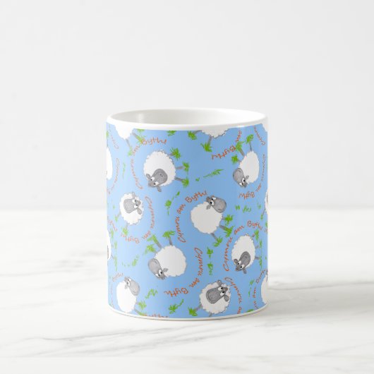 Fun Welsh Sheep Custom Coffee Mug (Centre)