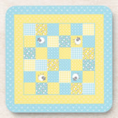 Fun Welsh Sheep, Faux Patchwork, Dessous de verre  (Devant)