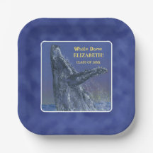 Fun Whale Graduation Party Papier Bord