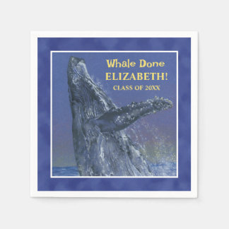 Fun Whale Graduation Party Papier Servet