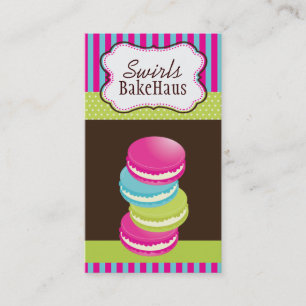 Fun Whimsical Macarons Visitekaartjes