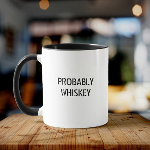 Fun Whiskey Scotch Bourbon Drinker Cool Typografie Mok