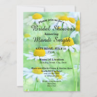 Fun White Daisers Contraste Fonts Invitation